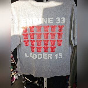 T-shirt men Gray size L engine 33 ladder 15  039